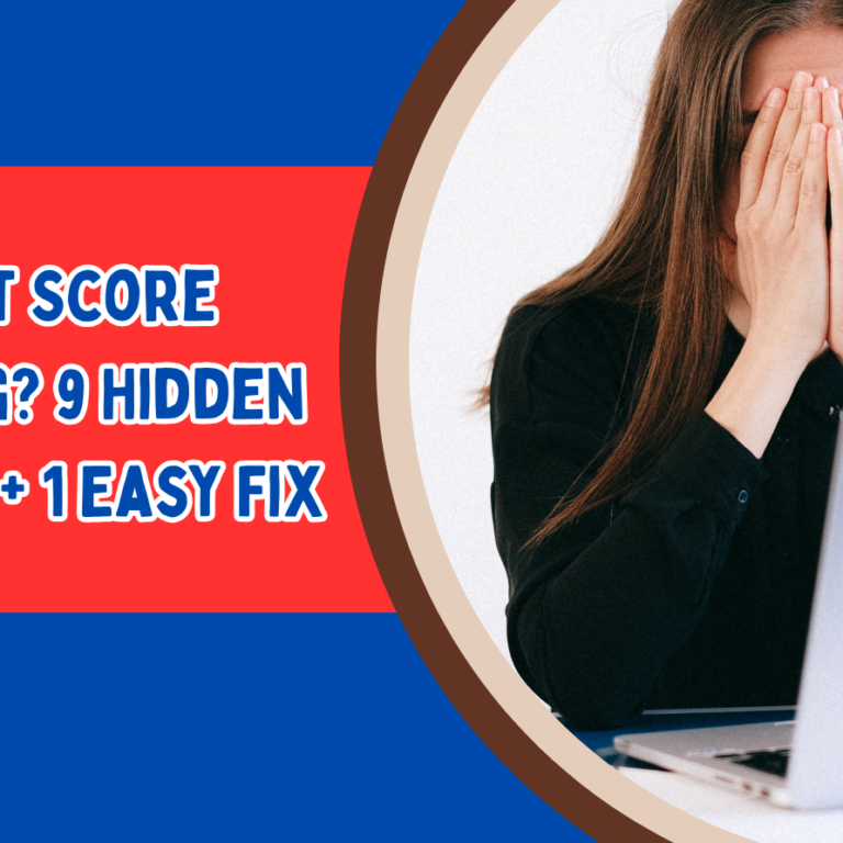 Credit Score Dropping? 9 Hidden Mistakes + 1 Easy Fix